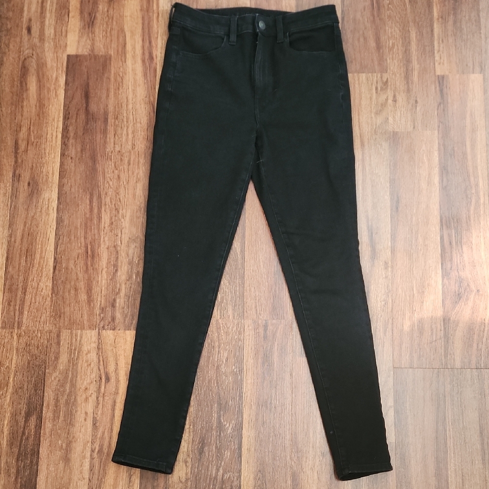 American Eagle Outfitters 360° Next Level Stretch Black Skinny Jeans Size 6 Reg